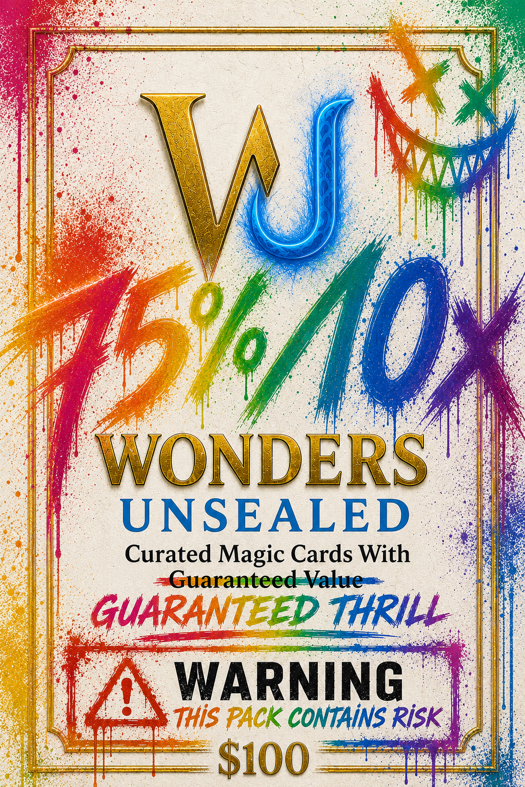 Wonders Unsealed Guaranteed Thrill Mystery Pack - $100