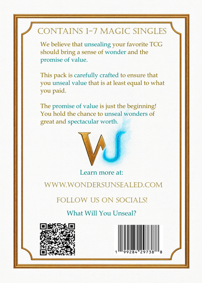 Wonders Unsealed Guaranteed Value Mystery Pack - $100